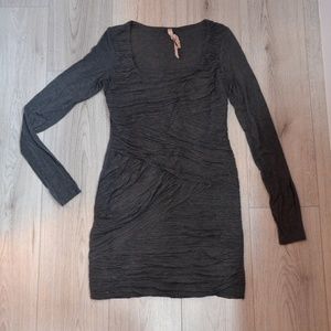Bailey 44 Grey Ruched Dress M